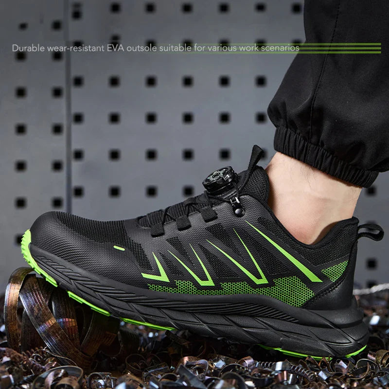 Safety Shoes Man Lightweight Steel Toe Shoes for Men Women Comfort Breathable Safety Shoes Man Indestructible Work Shoes Men ﻿