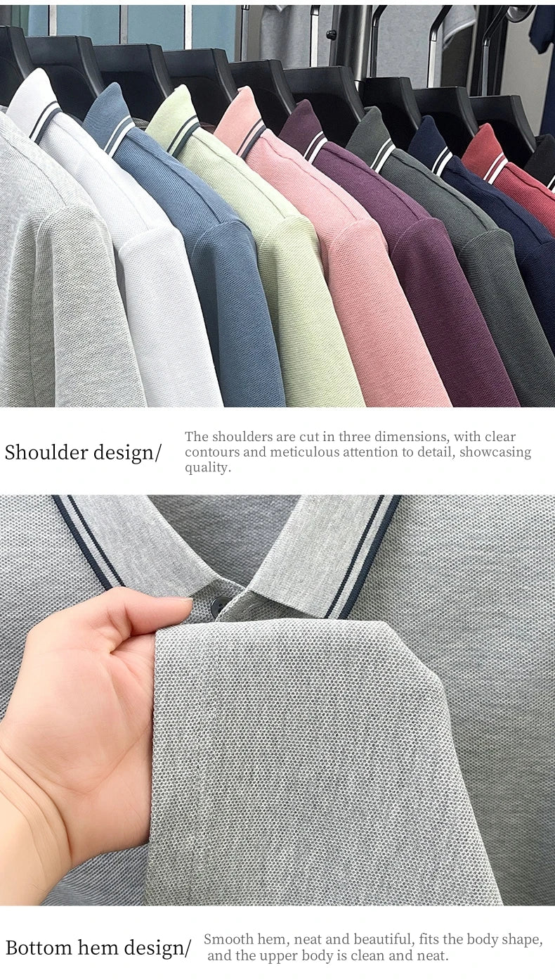 Fashion brand 100% cotton summer new item men's original pony embroidered polo shirt comfortable and breathable short sleeve top