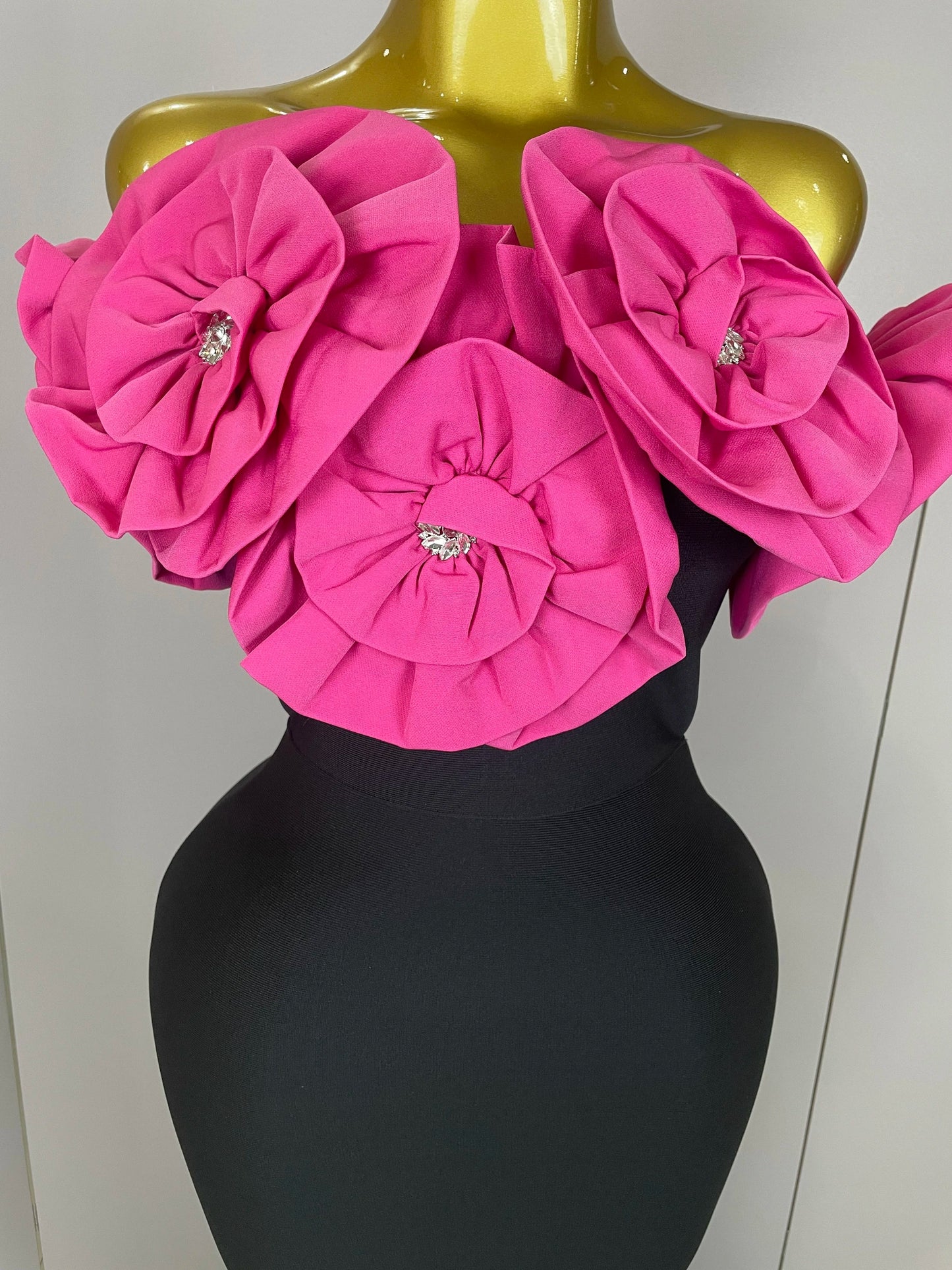 Red Flowers Sexy Off The Shoulder Ankle Lenght Bandage Dress Woman Birthday Party Vestido Wedding Party Outfit