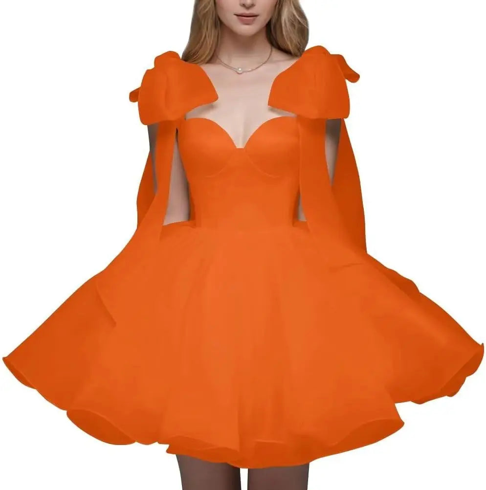 Short Wedding Dresses for Bride Organza Sweetheart 2026 Ball Gown for Women Puffy Homecoming Dresses Party Evening Dresses