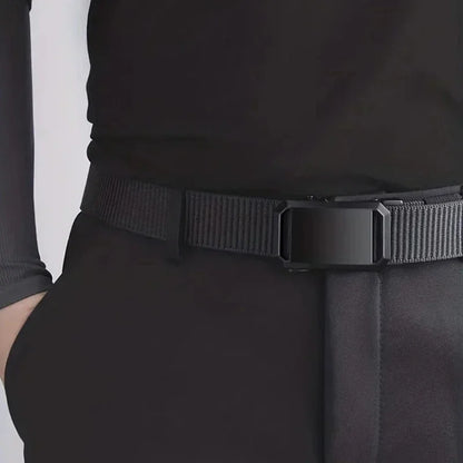 Automatic Buckle Belt Canvas Tactical Workwear Casual Outdoor Military Training Pants Belt Men Fashionable Multifunctional Belt