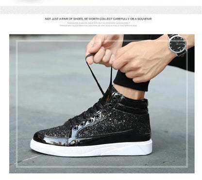 Mens Casual Shoes Non-slip Sports Outsole  Light High-top Men Fashion Boots Wear-resistant Male Sneakers 48