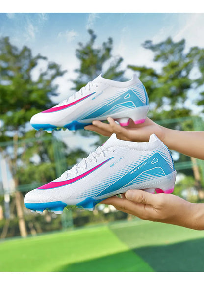 New High-Top Soccer Shoes Professional Training Football Boots TF/FG Non-Slip Soccer Sneakers Outdoor Grass Soccer Shoes