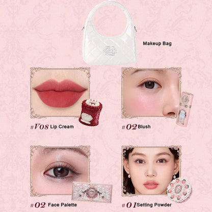 Strawberry Cupid Professional Makeup Set For Women Full Kit Gift Box Eyeshadow Lip Cream Blush Compact Powder Sets