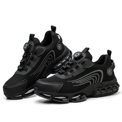 Anti-smash Steel Toe Protection Safety Shoes Men Rotating Button Work Safety Shoes for Men Anti Puncture Work Shoes Sneakers