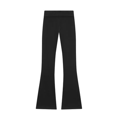 Women's Suits Flare Pants Sets 2 Piece Set Fleece Elastic Waist Trouser Suit Cropped Sweatshirts Jacket Two-Piece Set