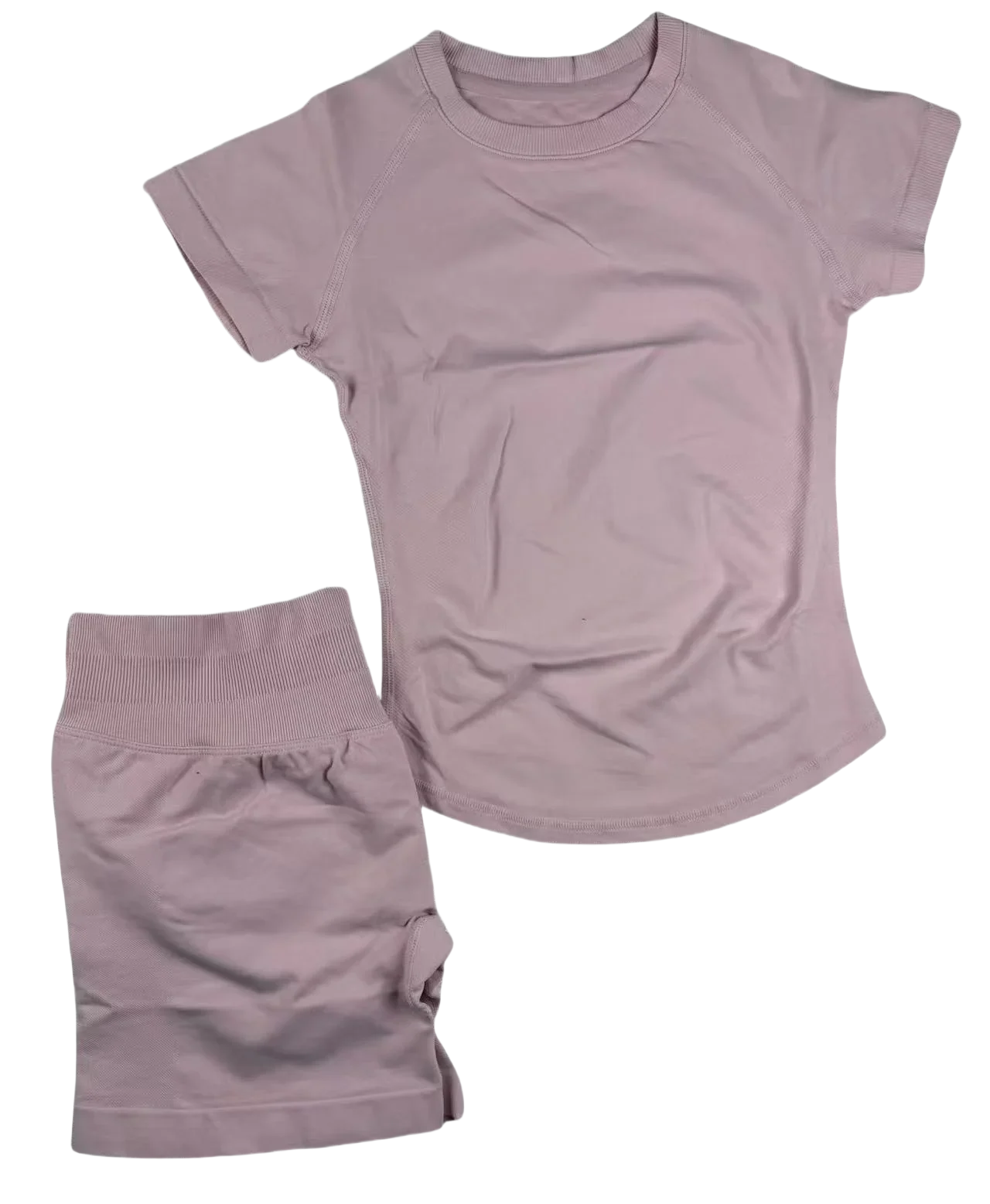 2 Pcs  Impact Sports Sets Short Sleeve Seamless Yoga Top Fitness Set Women Workout Running Sports Shorts Gym Suit