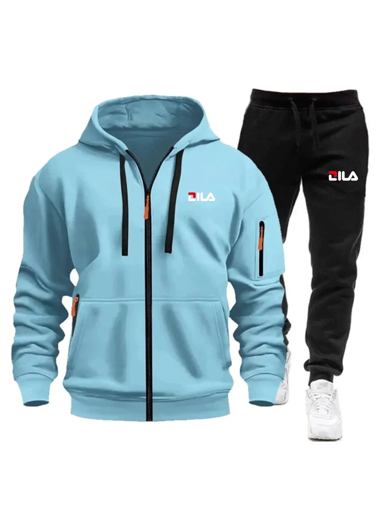 Men's Tracksuit Hoodies Pants Plus Size Autumn Winter Daily Casual Sporty Jogging Suit Fashion Sweatshirt Outfit Male Sports Set