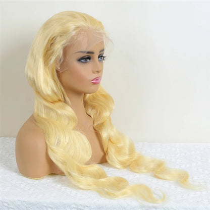 13x6 Silver Grey Colored Lace Front Wigs For Women 613 Blonde Body Wave Remy Transparent Lace Frontal Human Hair Wig Pre Plucked