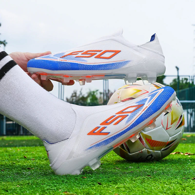 New Men Football Boots Non-Slip Boys Cleats Hot-selling Soccer Shoes Grass Outdoor Match Sneakers High-quality High-top Light