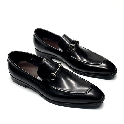 European Classic Mens Wedding Dress Shoes Genuine Leather Horsebit Loafer Shoes Green Casual Business Party Formal Shoes for Men