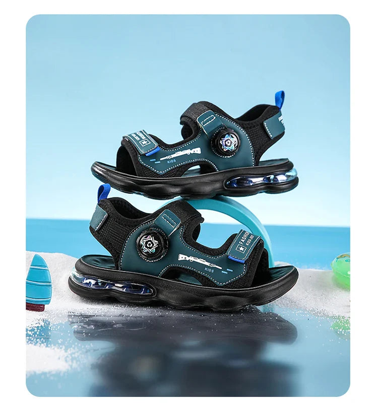 Summer New Air Cushion Sandals Children's Sports and Leisure Shoes Teenagers and Children Outdoor Water Beach Quick Drying Shoes