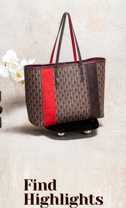 Women's Tote Bag New PVC Large Capacity Splicing Design Women's Bag Commuter Coffee Color Handbag
