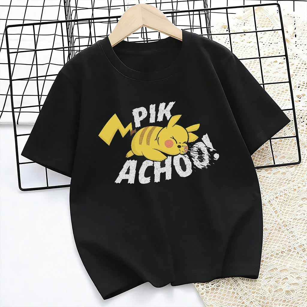 Children's T-shirt Man Women Cotton Casual Short Sleeve Tee Parent-child Clothing 2026 Y2k Summer Fashion Streetwear