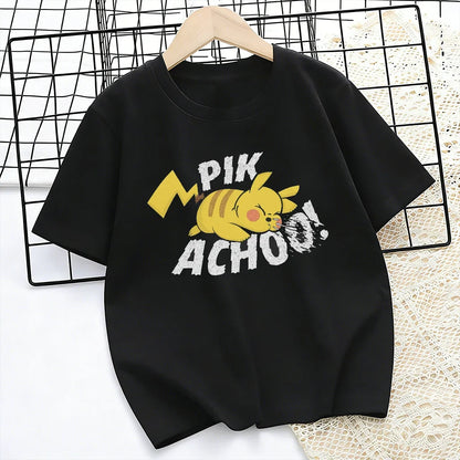 Children's T-shirt Man Women Cotton Casual Short Sleeve Tee Parent-child Clothing 2026 Y2k Summer Fashion Streetwear