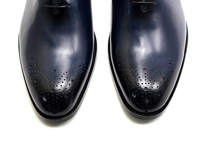 Genuine Leather Mens Formal Shoes Handmade Classic Whole Cut Oxfords Business Lace-up Plain Toe Wedding Dress Shoes for Men