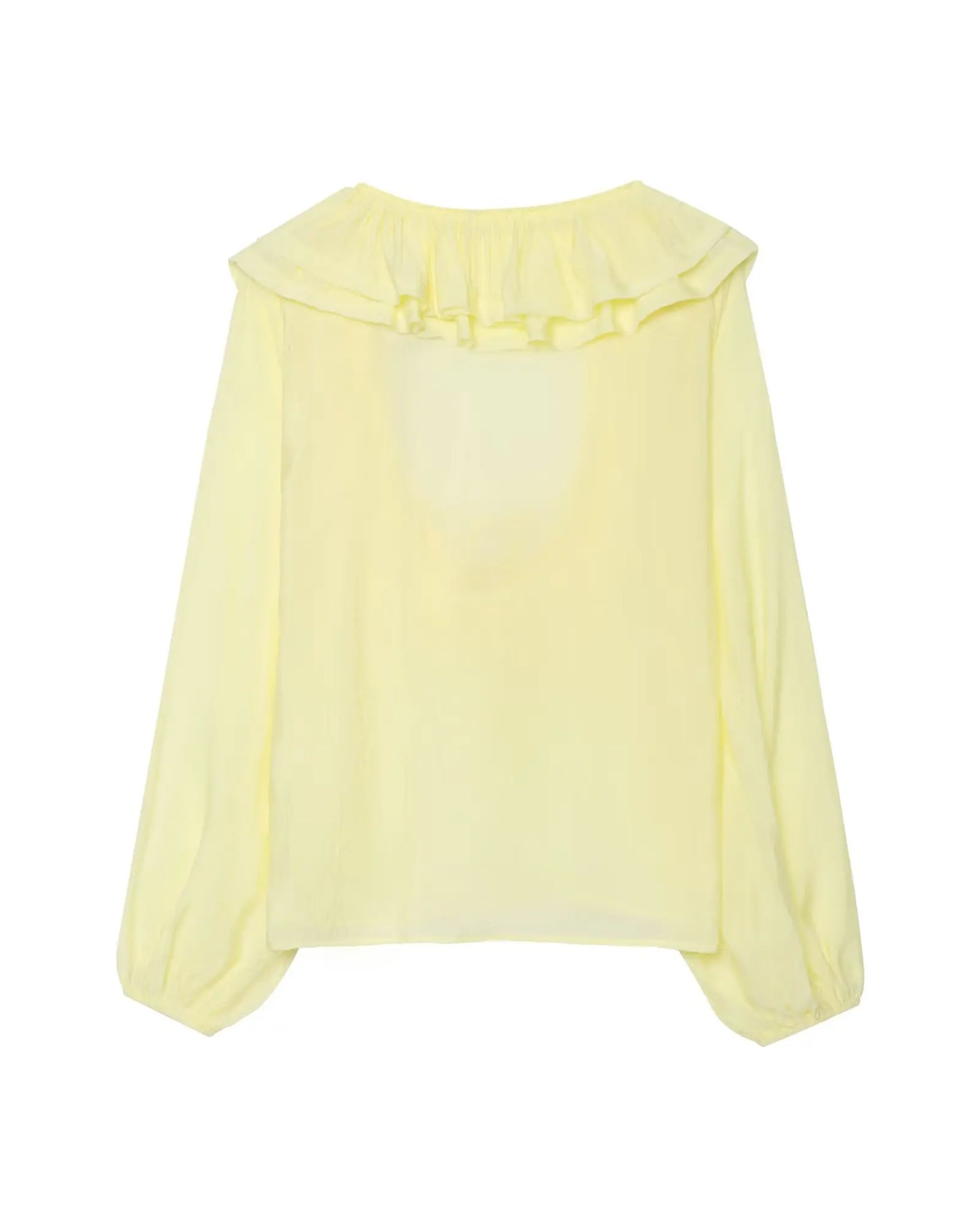 Women Fashion Long Sleeve V Neck Tierred Ruffles Loose Blouse Female Solid Color Casual Shirts Blusas Chic Tops LS6317