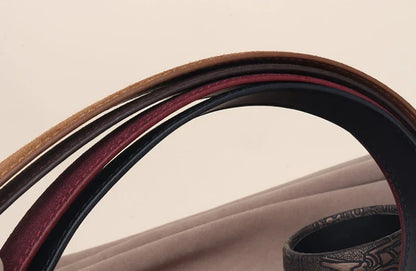 Genuine Leather Suede Women Belt Fashion Skinny Waistband Retro Gold Buckle Brown Belts for Jeans Pants