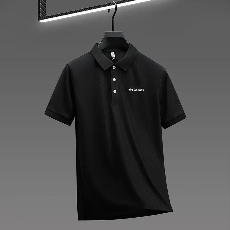 High End Brand New Men's Lapel Polo Shirt Summer Exquisite Letter Print Short Sleeve T-Shirt Business Leisure Fashion Men's Wear
