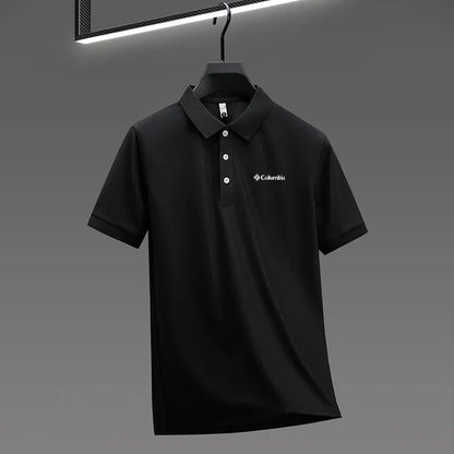 High End Brand New Men's Lapel Polo Shirt Summer Exquisite Letter Print Short Sleeve T-Shirt Business Leisure Fashion Men's Wear