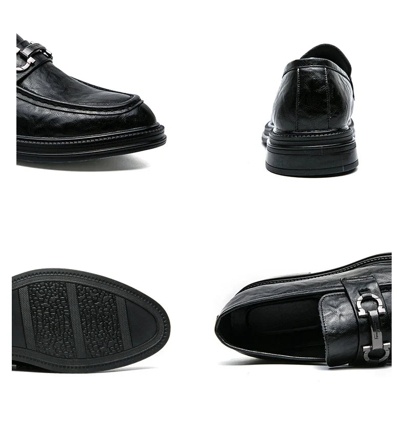 Classic Men's Dress Shoes Formal Oxford Leather Shoes For Men High Quality Casual Business Shoes Man Social Leather Loafer Male