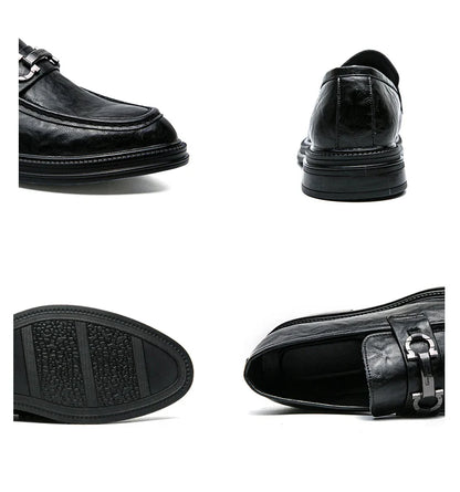 Classic Men's Dress Shoes Formal Oxford Leather Shoes For Men High Quality Casual Business Shoes Man Social Leather Loafer Male