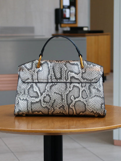 2025 new retro blue snake-shaped high-grade handbag fashion luxury luxury handbag lightweight large-capacity one-shoulder messen