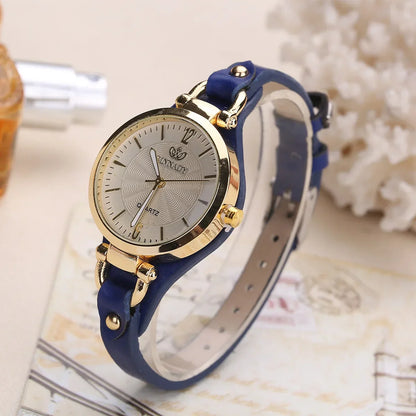 Vintage Ultra-thin Leather Strap Women Quartz Watch Fashion Ladies Wristwatches Clock Gift Reloj Mujer