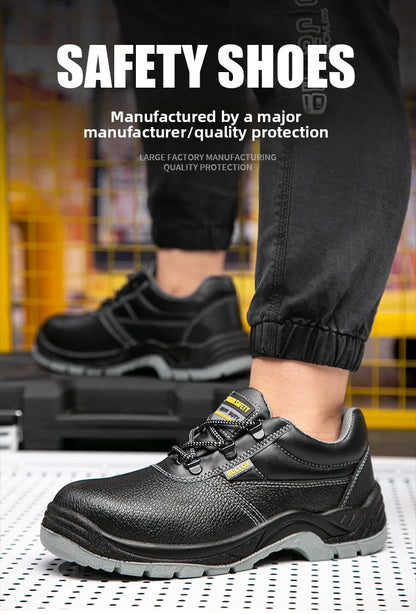 Labor Protection Shoes for Men Anti Smashing Anti Piercing Anti Odor Thick Wear-resistant ConstructionSiteSafetyShoes Work Shoes