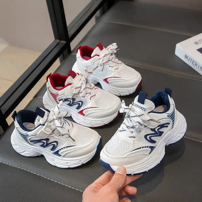 2026 Spring Autumn Children Chunky Mesh Sneakers Toddlers Boys Girls Casual Sports Shoes Patchwork School Kids Basketball Shoes