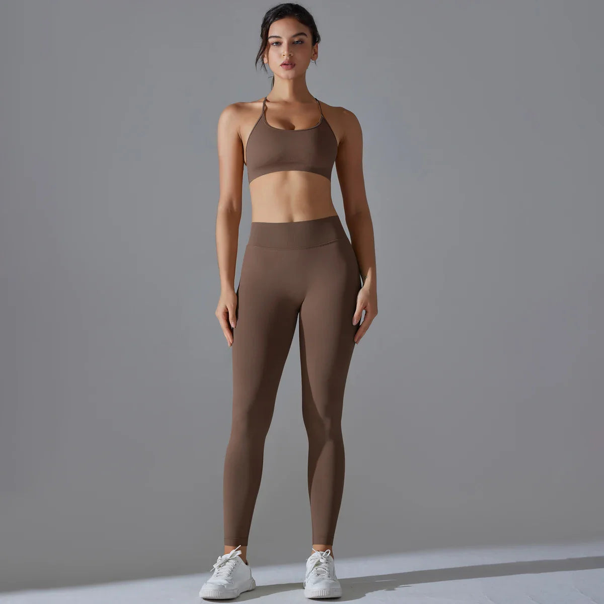 Ribbed Set Woman 2 Piece Seamless Yoga Set Gym Wear Push Up Sports Bra Leggings For Women Workout Outfit Sportswear Tracksuit