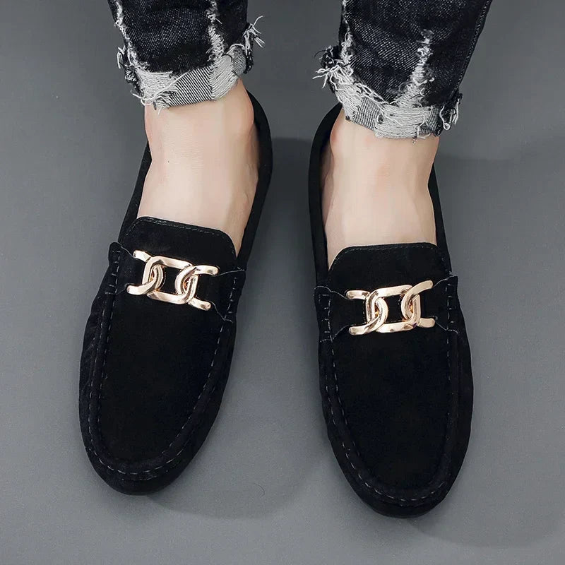 Fashion Suede Men Casual Shoes  Breathable Comfort Slip-on Mens Driving Shoes Luxury Brand Men Loafers Mens Lazy Shoes Moccasin
