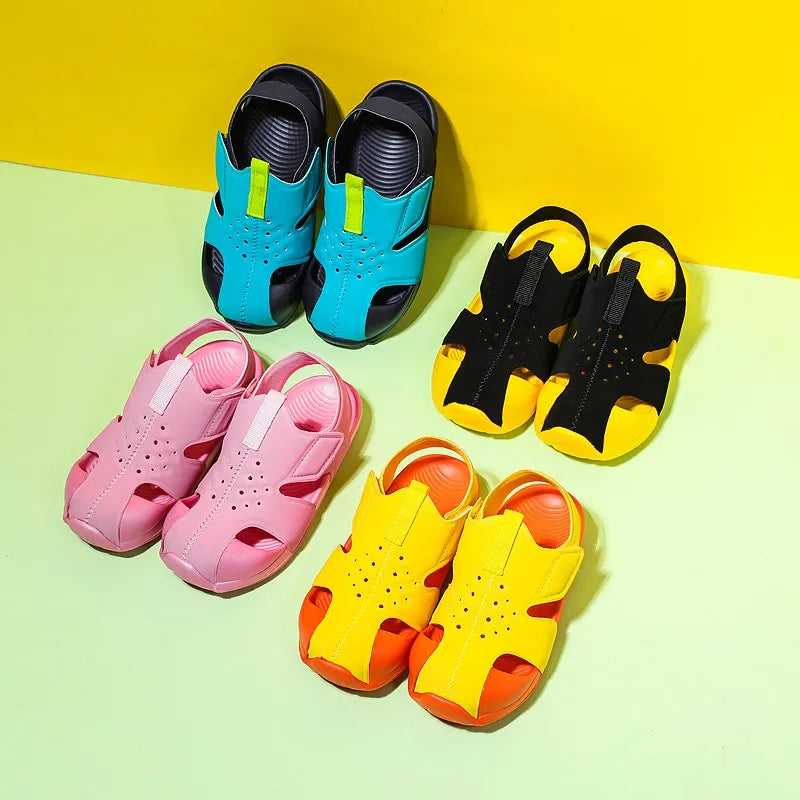 Summer Children's Beach Sandals Non-slip Soles Soft Comfortable Fashion Sports  Casual Boys Girls Baby Shoes Kids Flats Sandals
