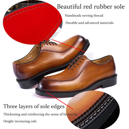 Men's casual shoes Brock Oxford shoes retro red sole genuine leather men's formal 2026 spring/summer new collection