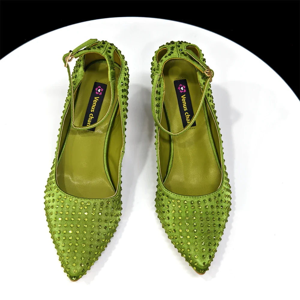 Women's Heels and Bag Set – Elegant Rhinestone Designer Shoes for Weddings & Special Occasions