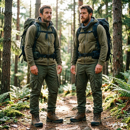 Large Pocket Loose Overalls Men's Outdoor Sports Jogging Tactical Pants Elastic Waist Pure Cotton Casual Work Pants Cargo Pants