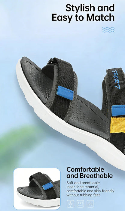Lightweight Kids Sandals Summer Quick-Dry Breathable Beach Shoe Non-Slip Outdoor Sport Walking Sandals for Boys Girls Size 30-38