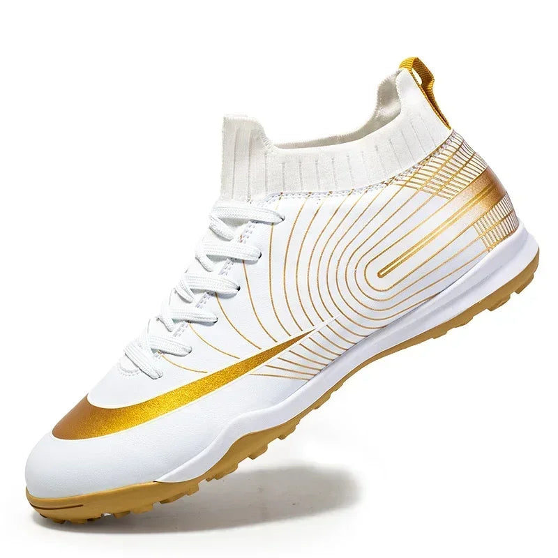 Men Soccer Shoes Ankle Outdoor Long Spikes Football Boots TF Professional Grass Cleats Unisex Football Shoes Chuteira Society
