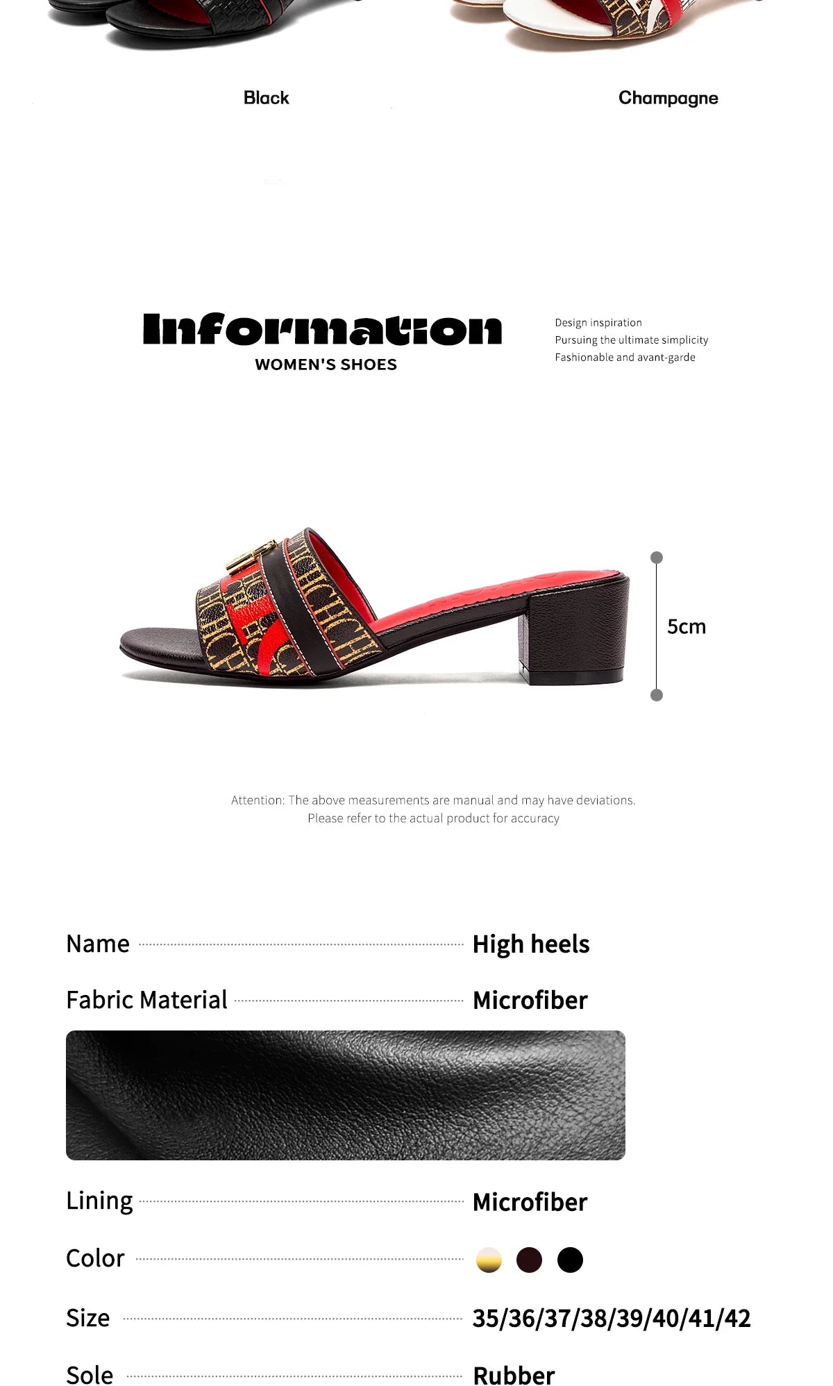 Woman Middle Heel Slippers Luxury Brand Women's Shoes Retro Design 2025 Summer New