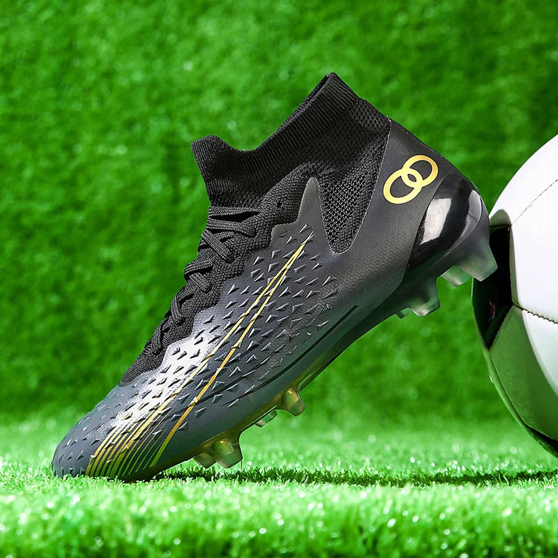 New Men Soccer Shoes Long Spikes Ultralight Football Boots Breathable Sneakers Indoor Match Cleats Training Drop Shipping