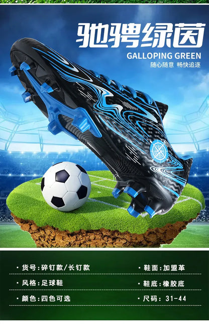 Men's football shoes with long studs for men, women, children, boys, teenagers, sports sneakers, outdoor training shoes