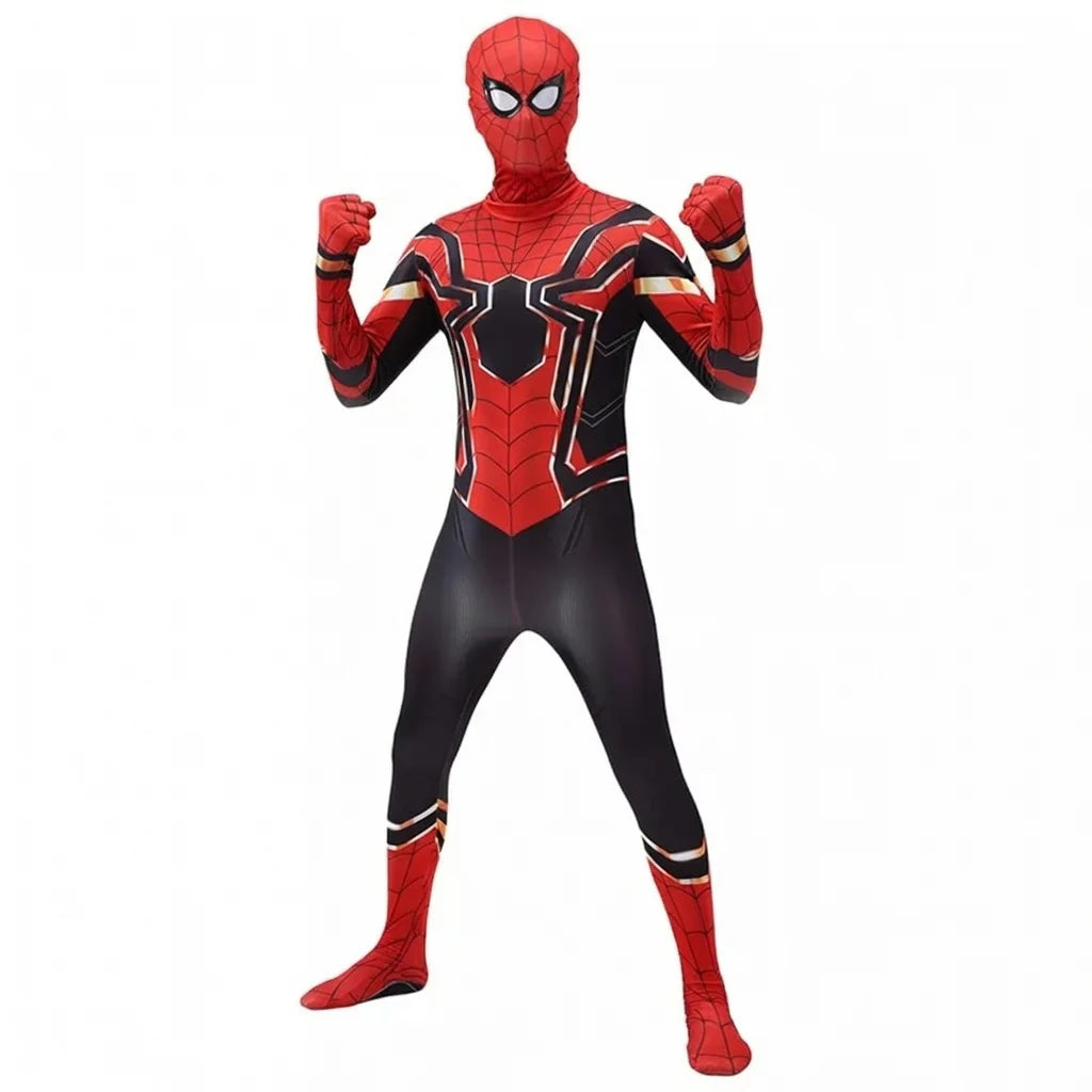 2026 High Quality Superhero Spidermans Costume Bodysuit For Kids Adult Spandex Zentai Halloween Party Cosplay Jumpsuit