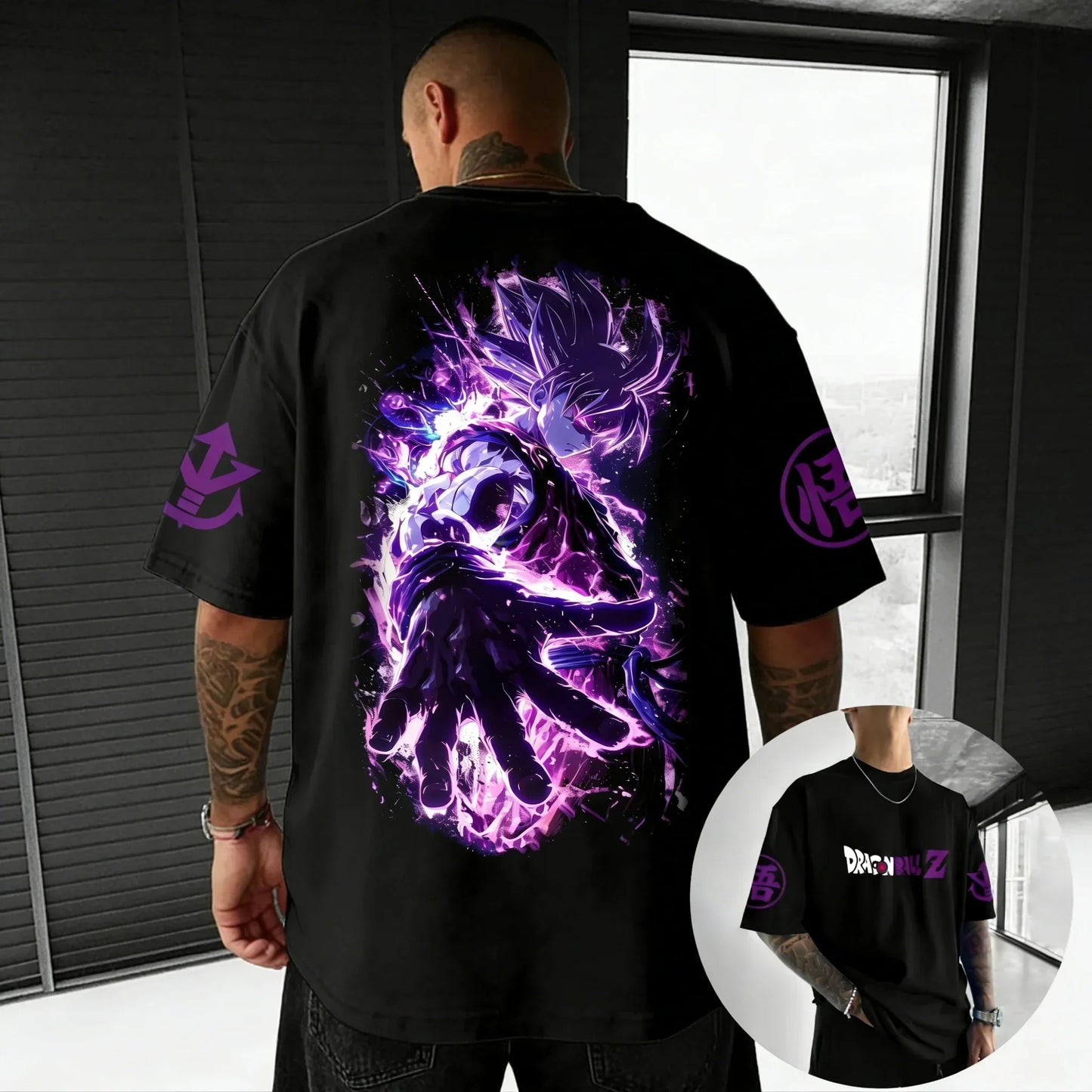 T-shirt Creative Printed Men's Harajuku Large Loose Casual Parent Child Short Sleeve