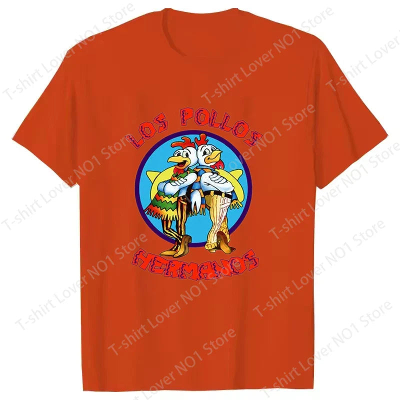 Summer Men's Short Sleeved  Breaking Bad LOS POLLOS Chicken Brothers Printed Casual T-shirt for Women Men High Quality t shirts
