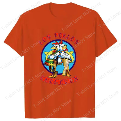 Summer Men's Short Sleeved  Breaking Bad LOS POLLOS Chicken Brothers Printed Casual T-shirt for Women Men High Quality t shirts