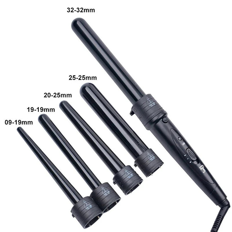 PTC Heating Multi-function Rotary Curling iron 5 in 1 interchangeable Curling tool Quickly heating ceramic barrel curling iron