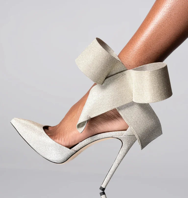 Air Mesh Red Polka Dot Pumps Ankle Buckle Strap Sexy Pointed Toe Fashion 2024 Spring Women Dress Shoes