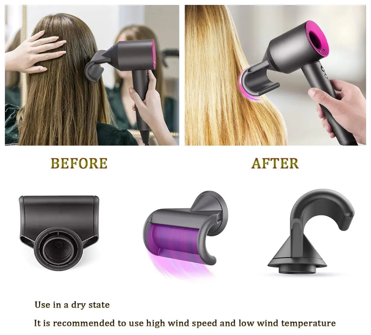 Professional Hair Dryer Negative Ion High Speed Low Noise Hairdryer Fast Heating Blow Dryer Hot Cold Wind Hair Styling Tools