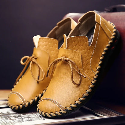 Spring Handmade Leather Men Shoes Casual Sneakers Slip On Loafers Men Driving Soft Leather Shoes Men Hot Sale Zapatillas Hombre