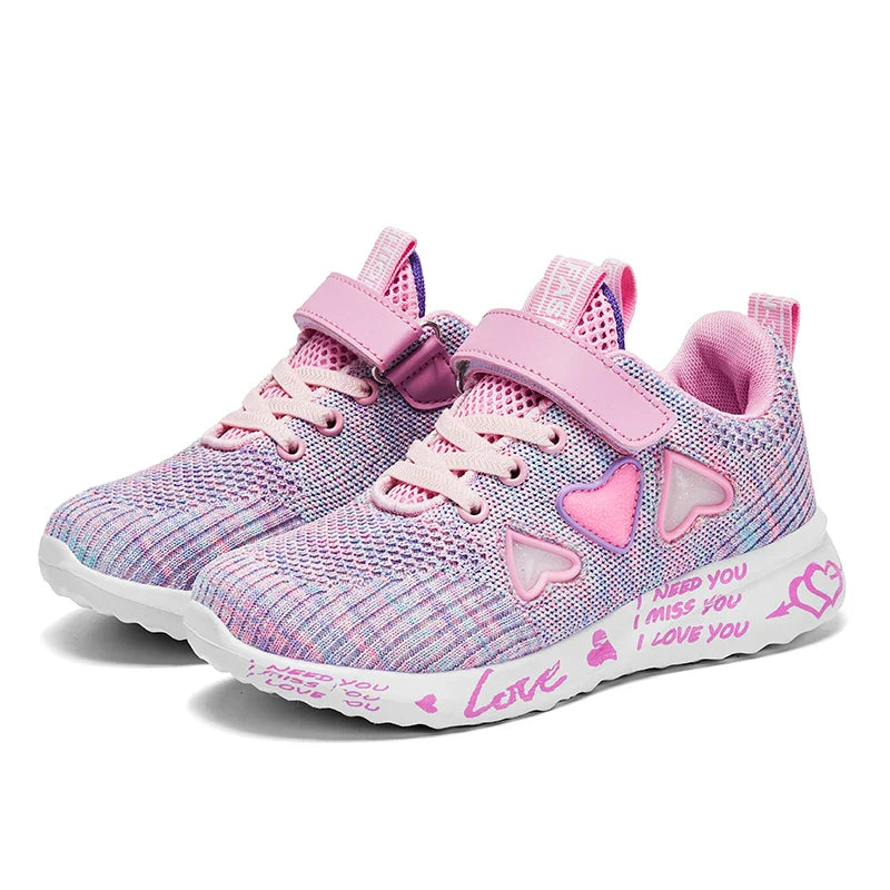 Cozy Knit Shoes for Girls Ultra Breathable Sneakers Lightweight Footwear Comfy and Casual Spring and Summer Gift Idea for Her